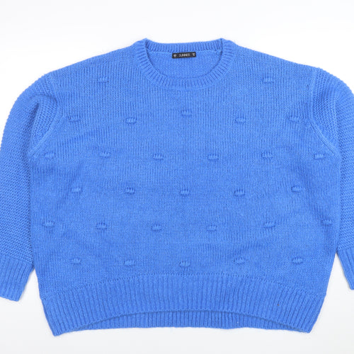 Dunnes Women’s Blue Acrylic Knit Crew Neck Jumper Size XL