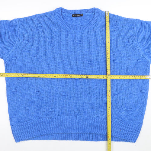 Dunnes Women’s Blue Acrylic Knit Crew Neck Jumper Size XL