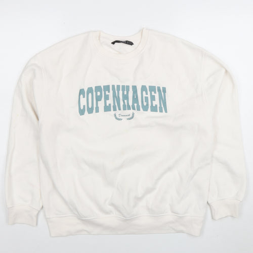Dunnes Women’s White Copenhagen Print Pullover Sweatshirt M