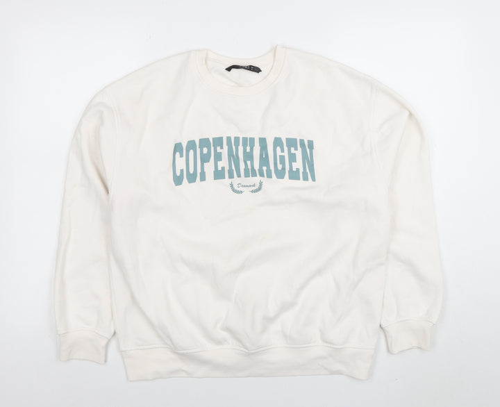 Dunnes Women’s White Copenhagen Print Pullover Sweatshirt M