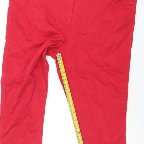 Next Women's Red Slim Fit Stretch Jegging Trousers Size 18