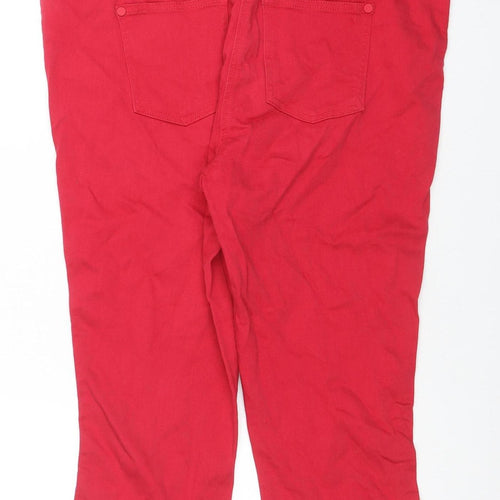 Next Women's Red Slim Fit Stretch Jegging Trousers Size 18