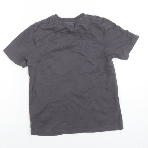 Sonic Prime Boys Grey 7-8 Years Graphic T-Shirt Short Sleeve Cotton Top