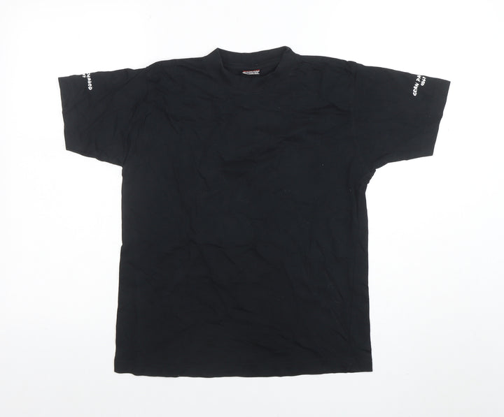 Cilque Boys Black 150/160 Graphic Print Short Sleeve Cotton T-Shirt