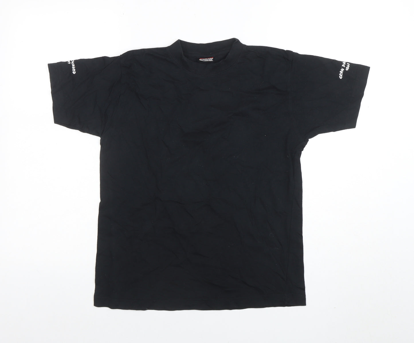 Cilque Boys Black 150/160 Graphic Print Short Sleeve Cotton T-Shirt