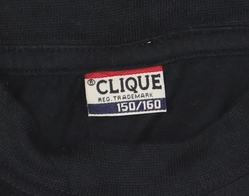 Cilque Boys Black 150/160 Graphic Print Short Sleeve Cotton T-Shirt