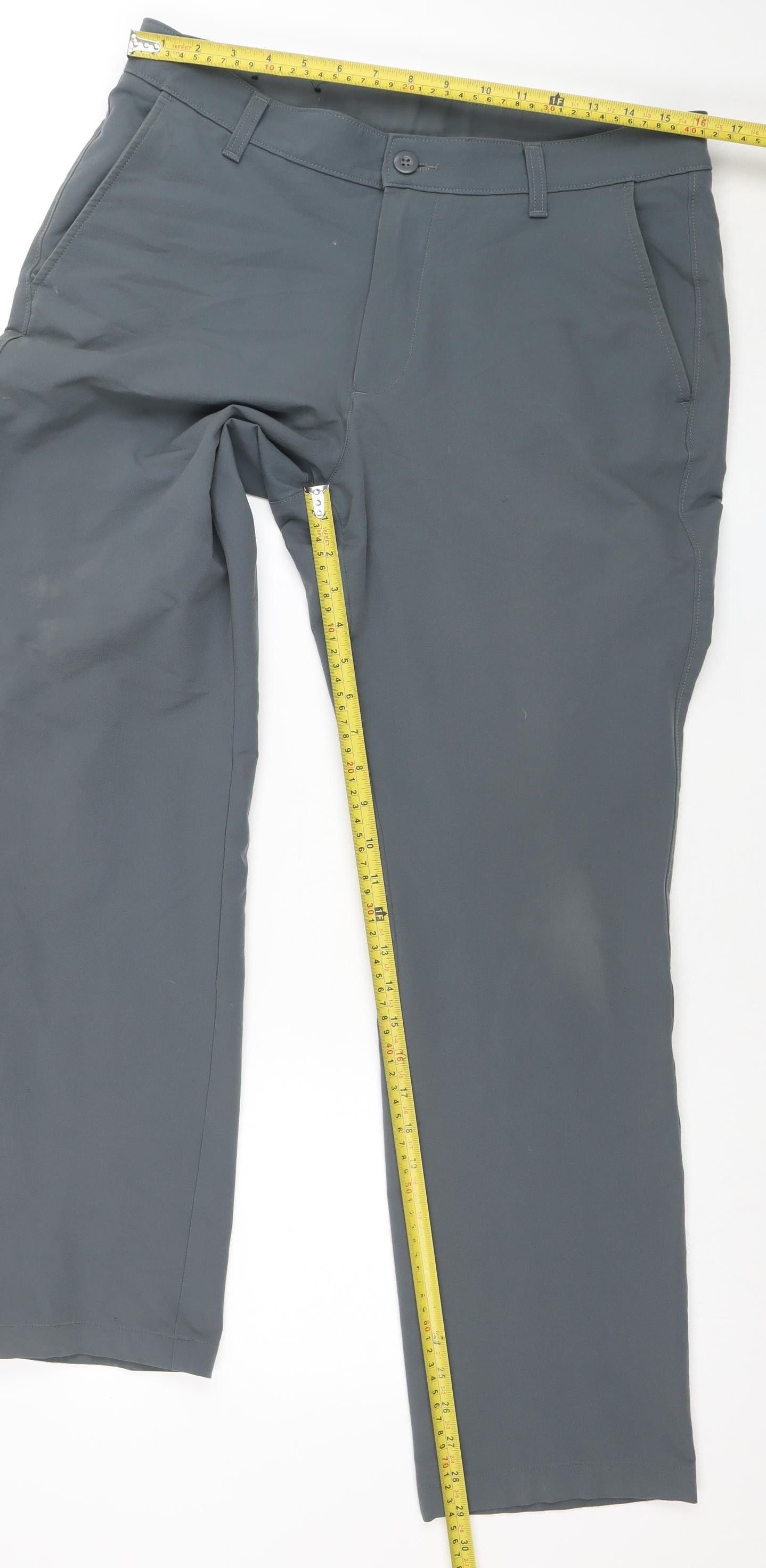 Under Armour Men's Grey 34x32 Chino Trousers Quick Dry Stretch