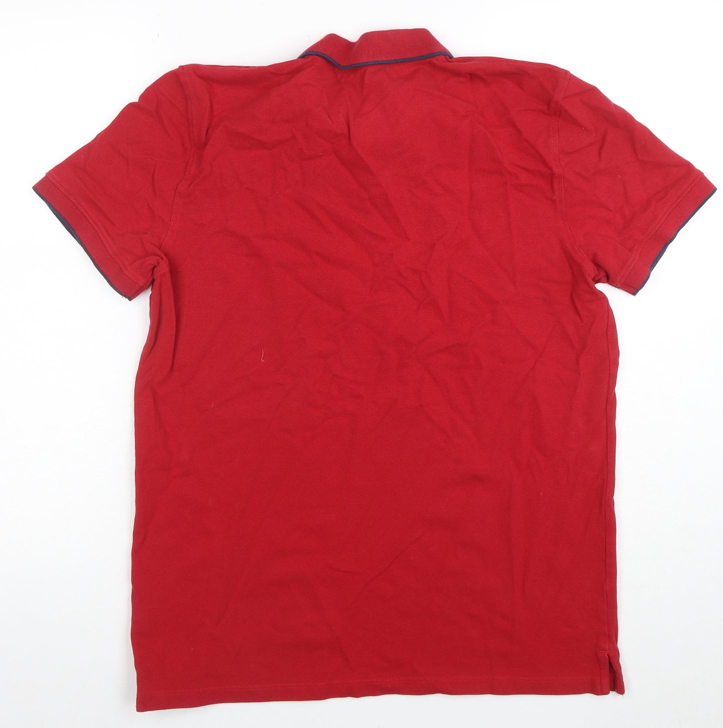 Wrangler Men's Red Cotton Polo Shirt Size L Classic Fit