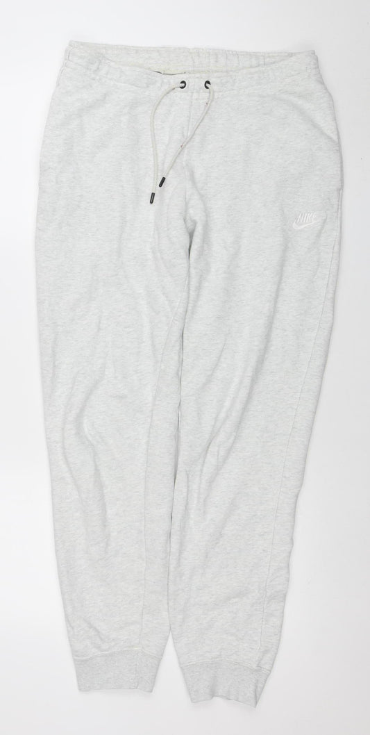 Nike Womens Grey Jogger Sweatpants M Regular Fit Cotton Blend