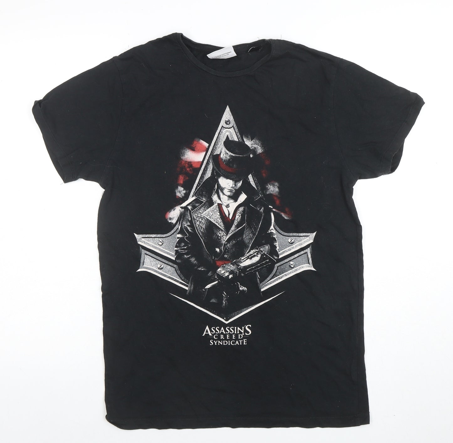 Assassin's Creed Men's Black Cotton Graphic T-Shirt Size S Regular Fit