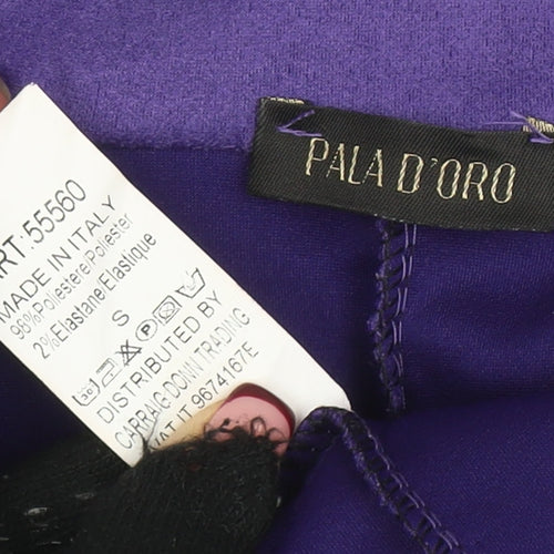 Pala D’Oro Women Purple Suede Look Biker Jacket Size S