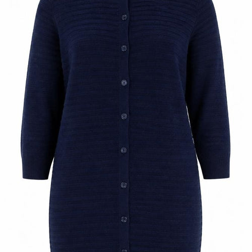 Tu Women Blue Viscose Blend Long Sleeve Open Knit Cardigan Size 16