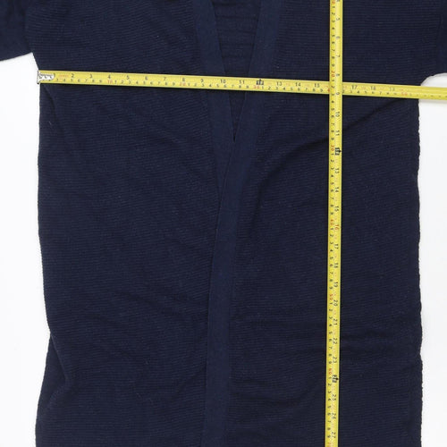 Tu Women Blue Viscose Blend Long Sleeve Open Knit Cardigan Size 16