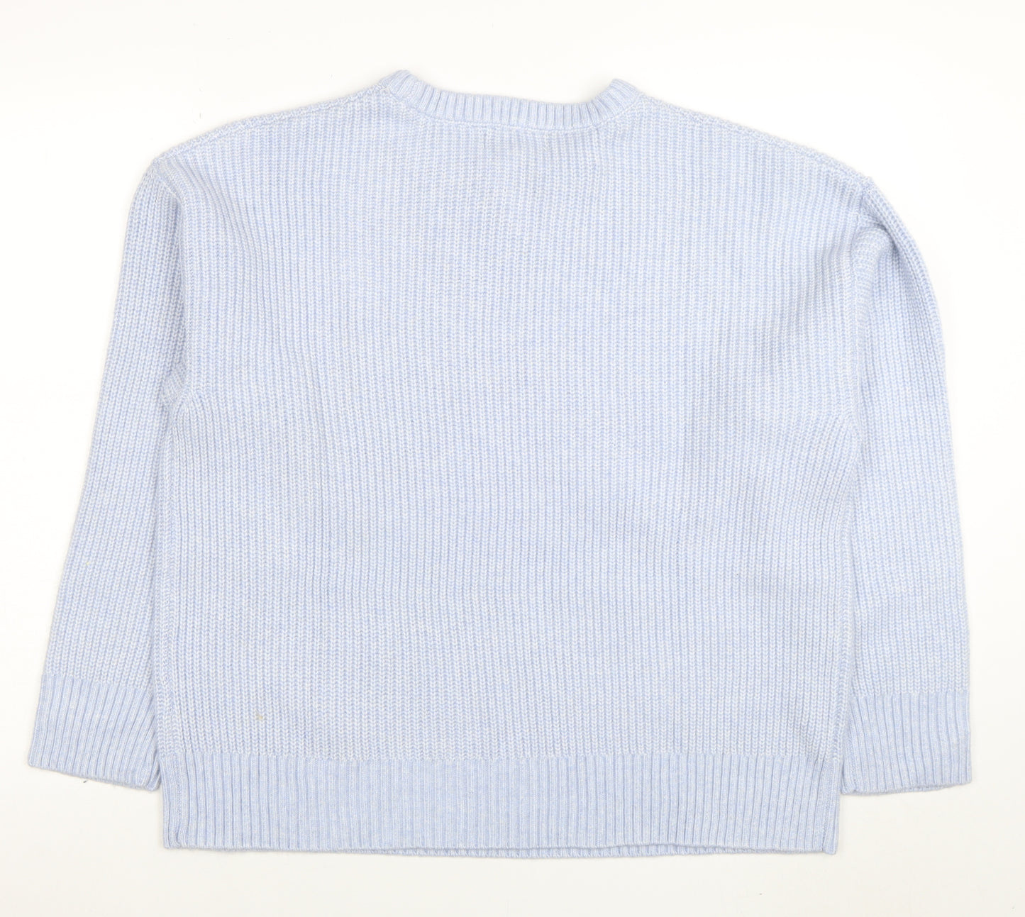 Marks and Spencer Women's Blue L Knit Crew Neck Pullover Jumper