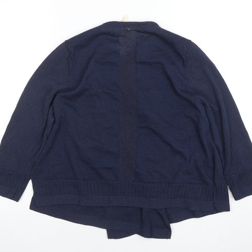 Butterfly by Matthew Williamson Women's Navy Cardigan UK 12 Wrap Style