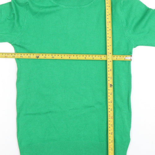 BR Women's Green Roll Neck Long Sleeve Pullover Jumper Size M