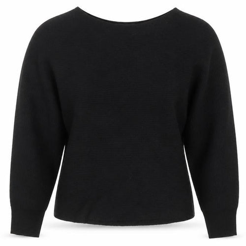 New Look Women’s Black Boat Neck Knit Jumper Size S