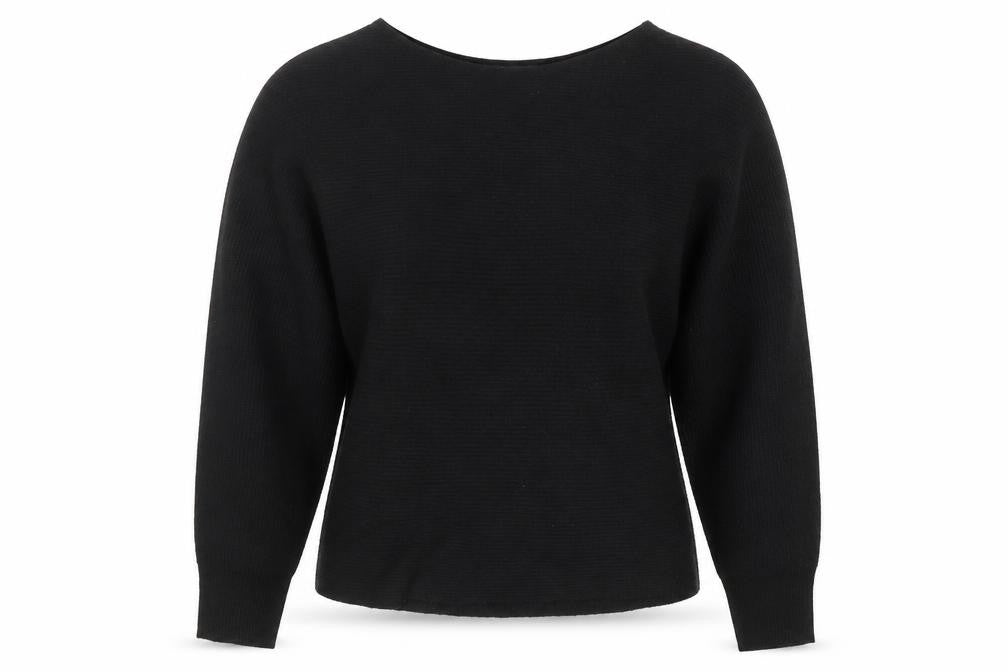 New Look Women’s Black Boat Neck Knit Jumper Size S