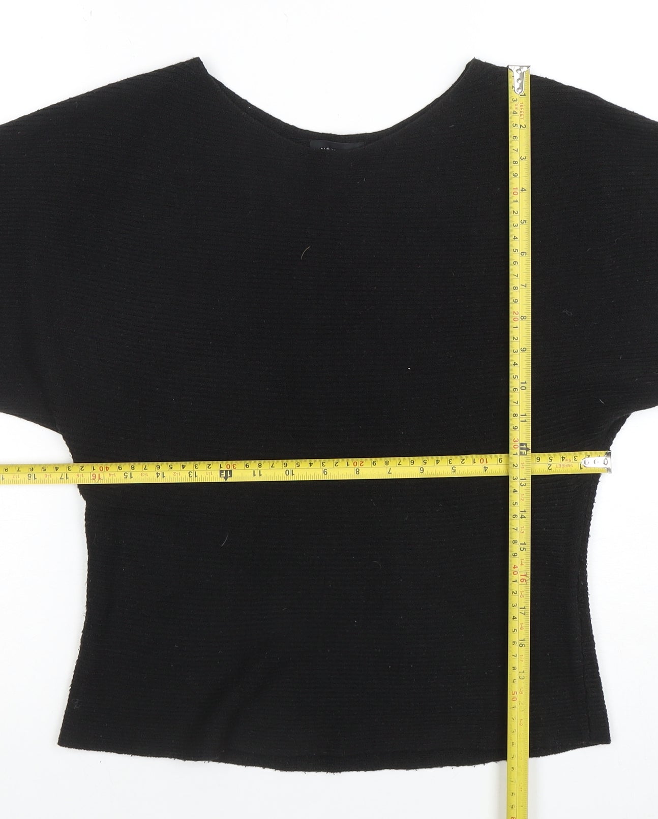 New Look Women’s Black Boat Neck Knit Jumper Size S