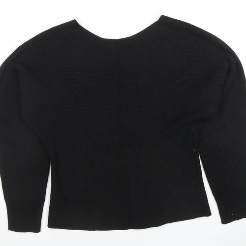 New Look Women’s Black Boat Neck Knit Jumper Size S