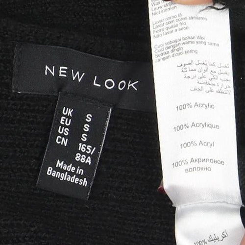 New Look Women’s Black Boat Neck Knit Jumper Size S