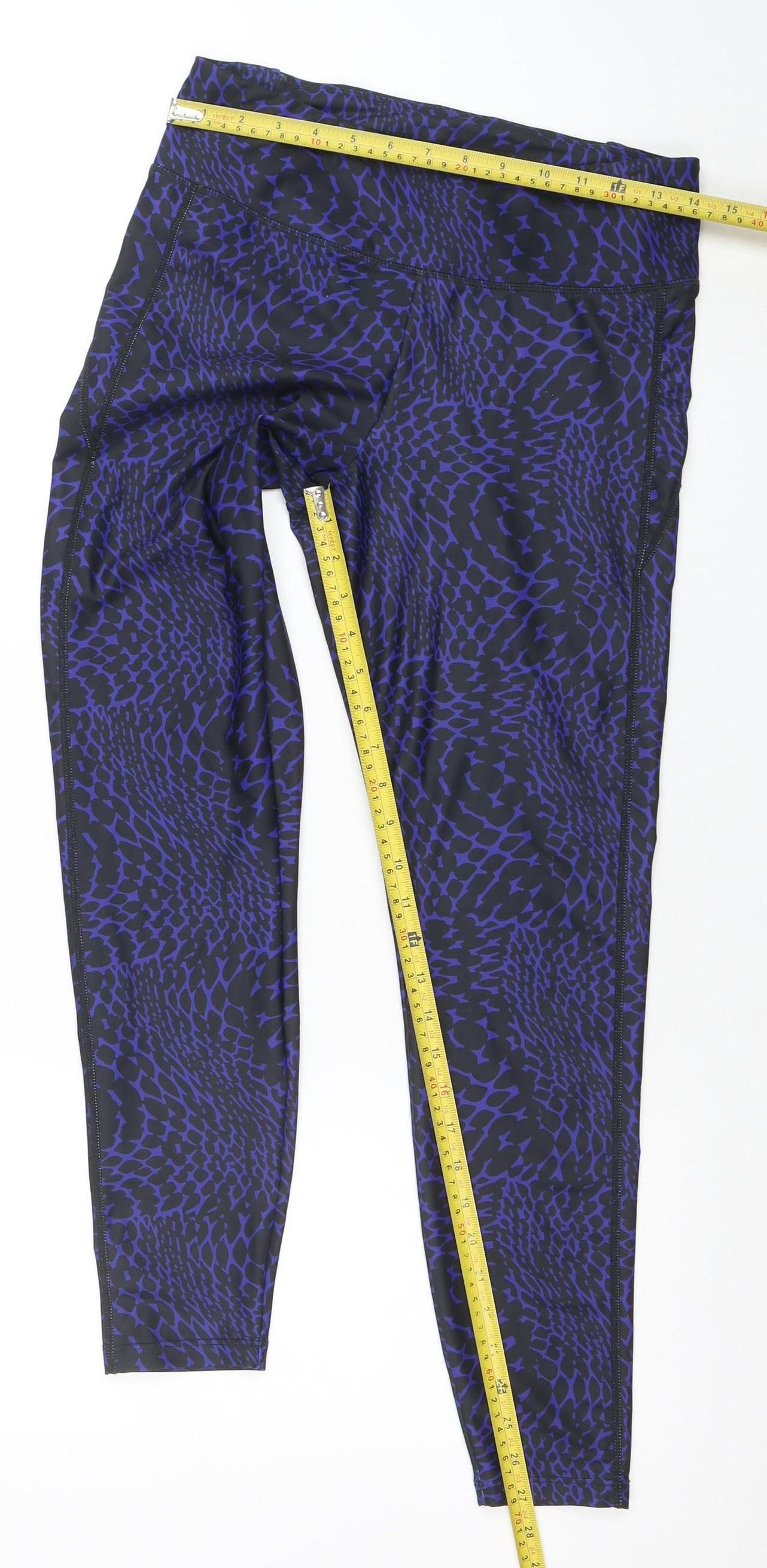 Dunnes Stores Womens Blue Animal Print Active Leggings Size M