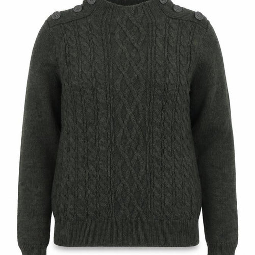 Vero Moda Women’s Green Cable Knit High Neck Jumper Size S