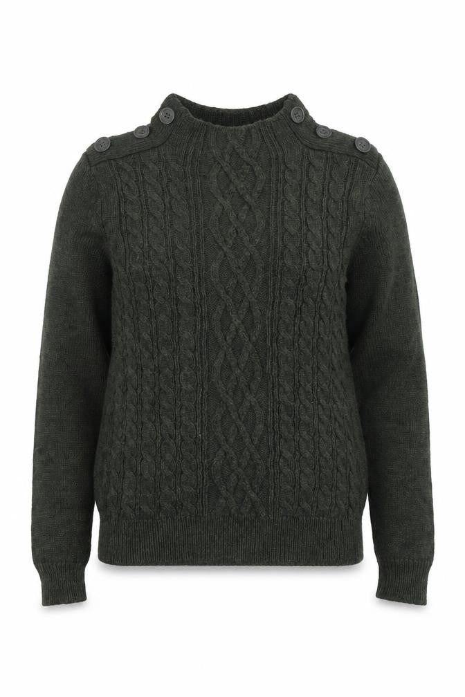 Vero Moda Women’s Green Cable Knit High Neck Jumper Size S