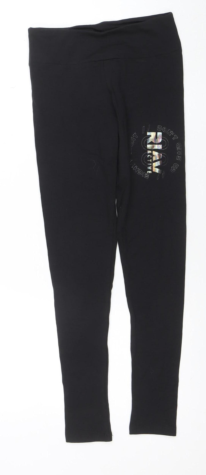 River Island Women Black XS Leggings High Waist Stretch Activewear