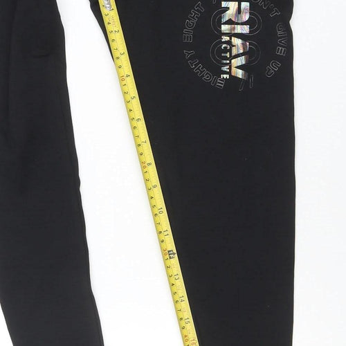 River Island Women Black XS Leggings High Waist Stretch Activewear