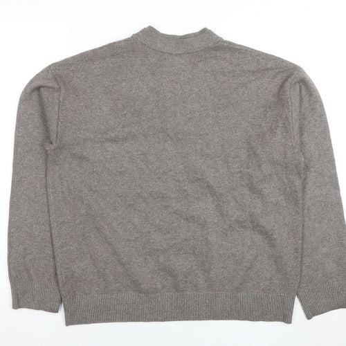 Marks and Spencer Women’s Beige V-Neck Knit Jumper Size M