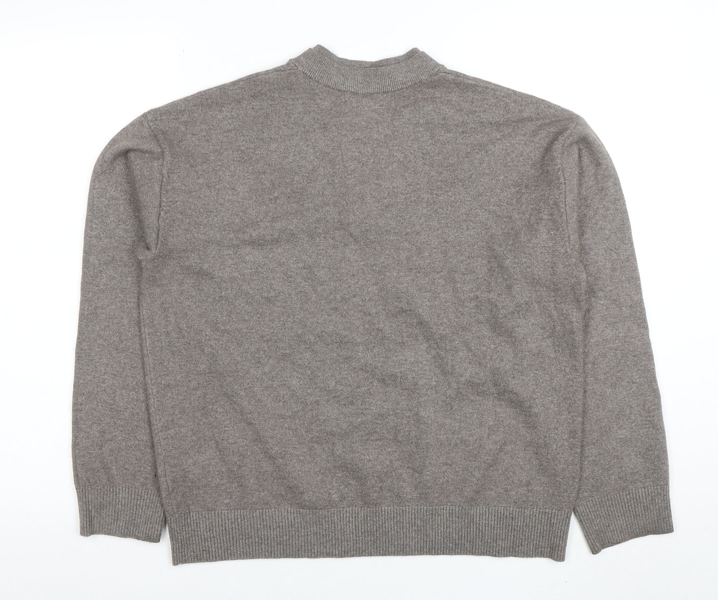 Marks and Spencer Women’s Beige V-Neck Knit Jumper Size M