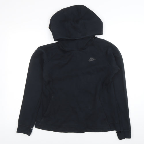 Nike Women Black Pullover Hoodie Size L Classic Style