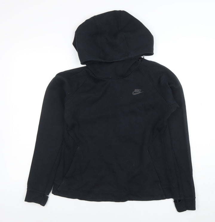Nike Women Black Pullover Hoodie Size L Classic Style