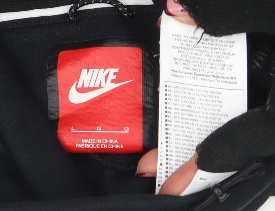 Nike Women Black Pullover Hoodie Size L Classic Style