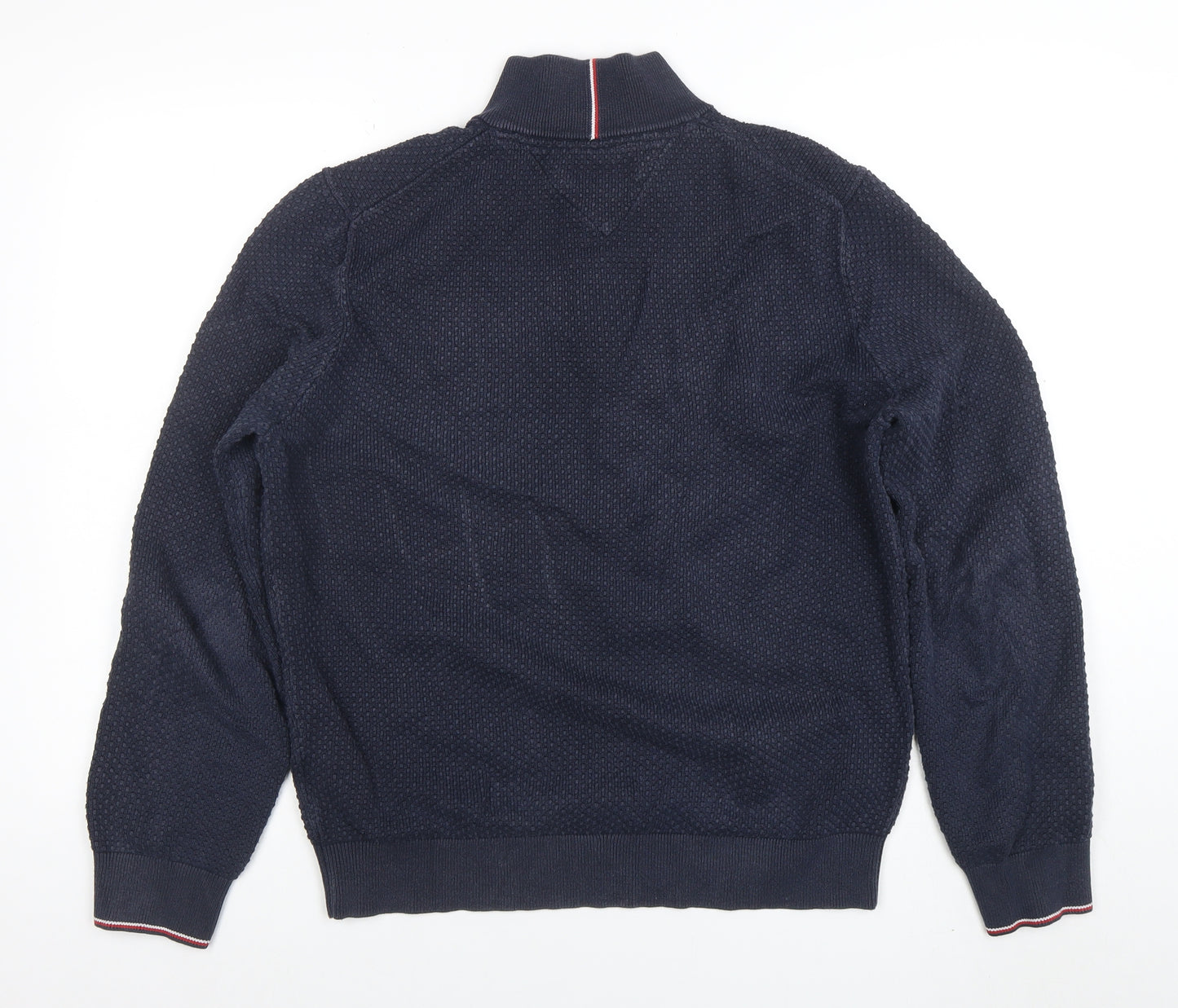 Tommy Hilfiger Men's Blue Cotton 1/2 Zip Sweatshirt Size L