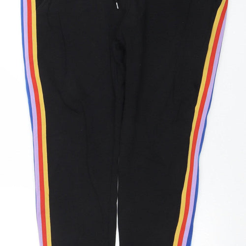 ASOS Men’s Black Jogger Trousers M with Rainbow Side Stripe