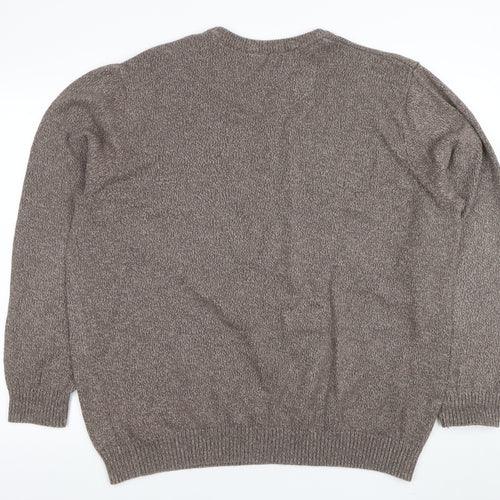 Maine New England Men's Brown XL Cotton Crew Neck Jumper