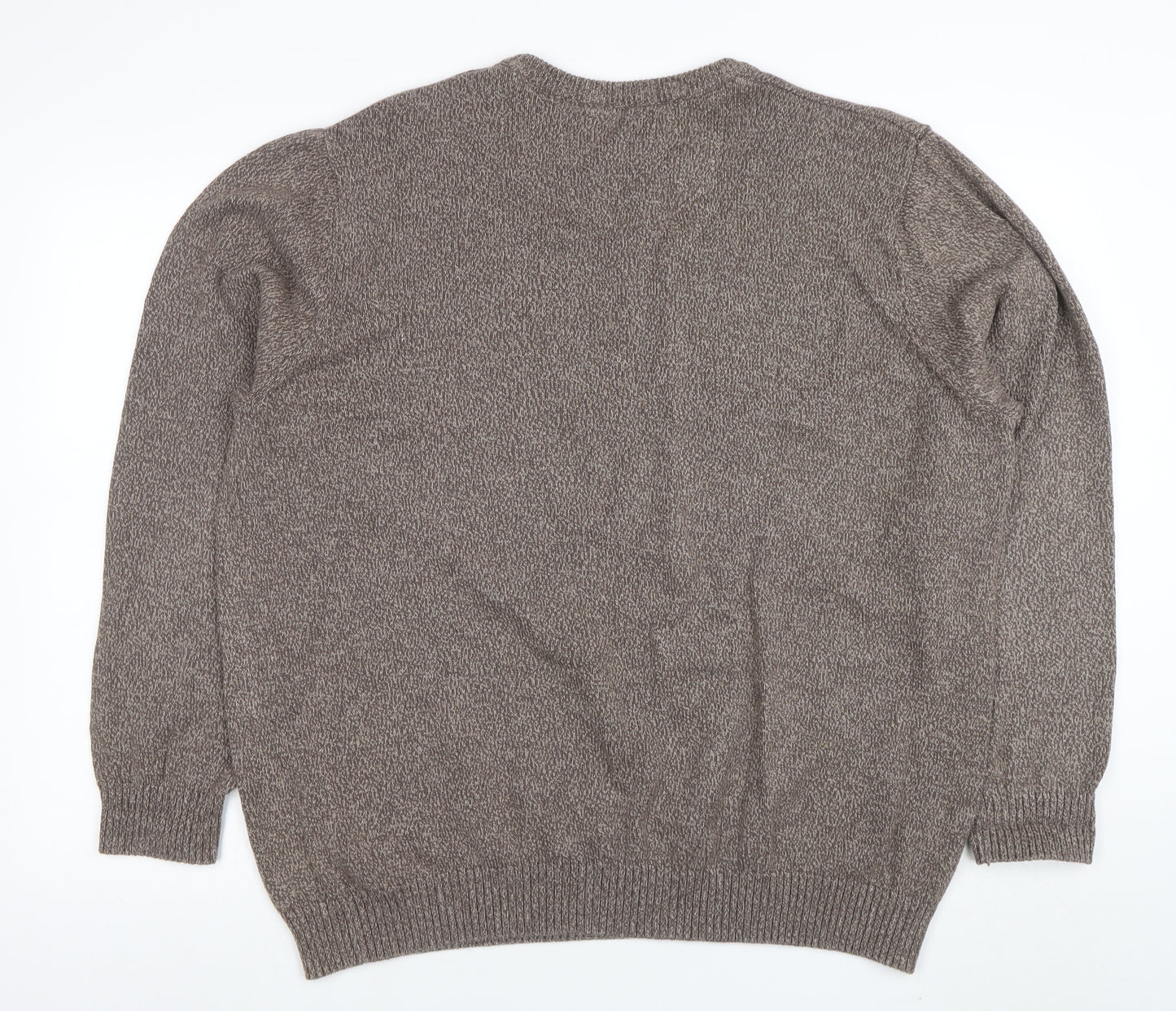 Maine New England Men's Brown XL Cotton Crew Neck Jumper