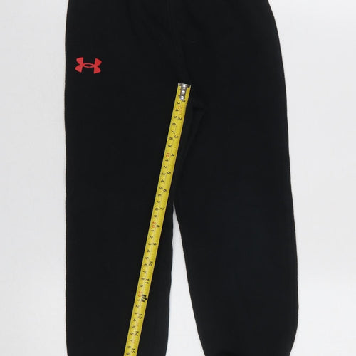 Under Armour Boys Black Fleece Jogger Trousers 5-6 Years