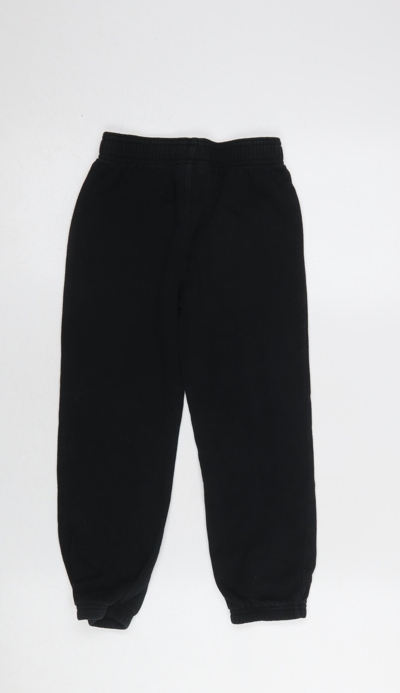 Under Armour Boys Black Fleece Jogger Trousers 5-6 Years