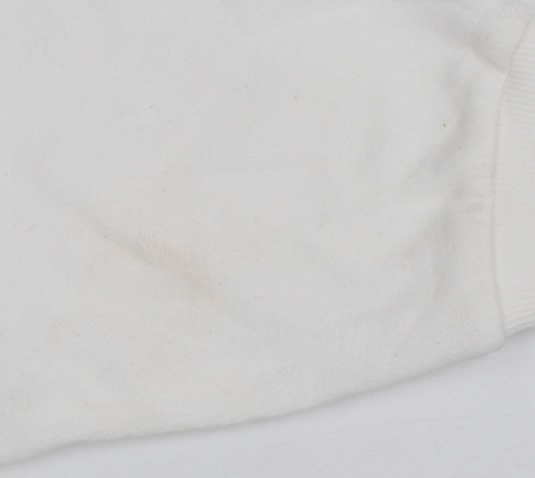 Beloved Woman White Hogwarts Sweatshirt Medium Cotton Blend