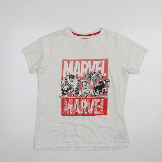 Marvel Boys White Short Sleeve Graphic T-Shirt 14-15 Years