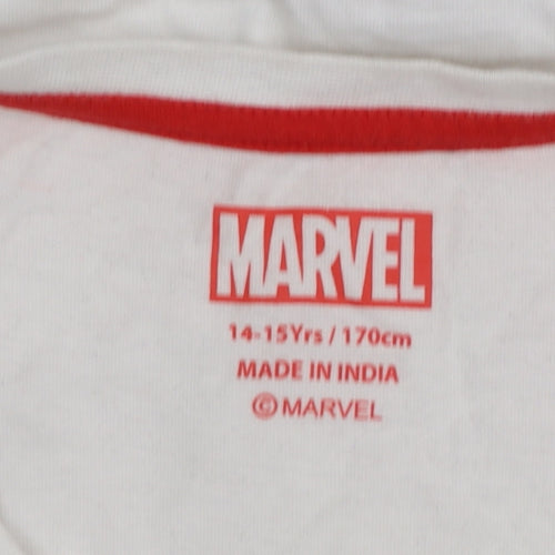 Marvel Boys White Short Sleeve Graphic T-Shirt 14-15 Years