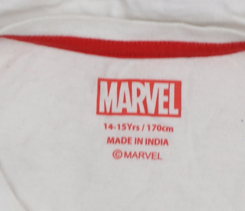 Marvel Boys White Short Sleeve Graphic T-Shirt 14-15 Years