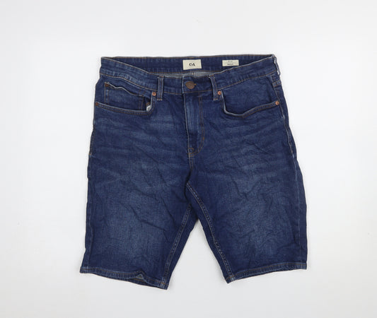 C&A Men's Blue Denim Regular Fit Shorts Size W33