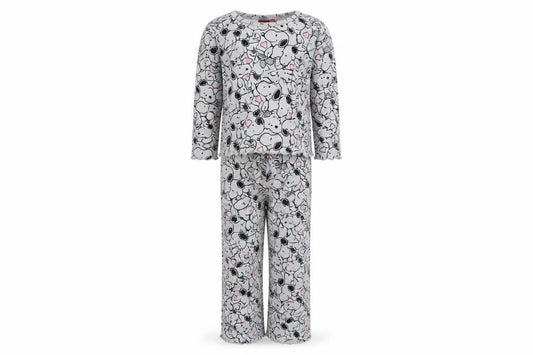 Primark Girls Peanuts Snoopy Grey Fleece Pyjama Set 10-11 Years