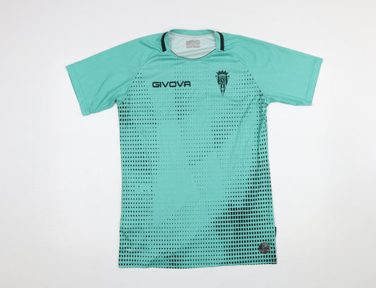 Givova Men’s Green Football Jersey T-Shirt Size M Athletic Fit