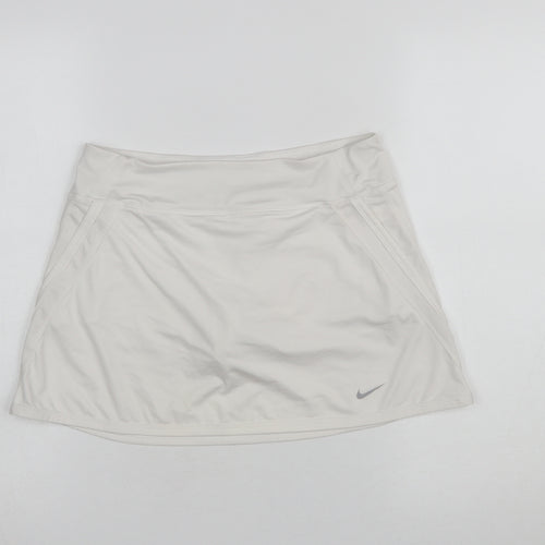 Nike Girls White Dri-FIT Athletic Skort XL Activewear Tennis Sports