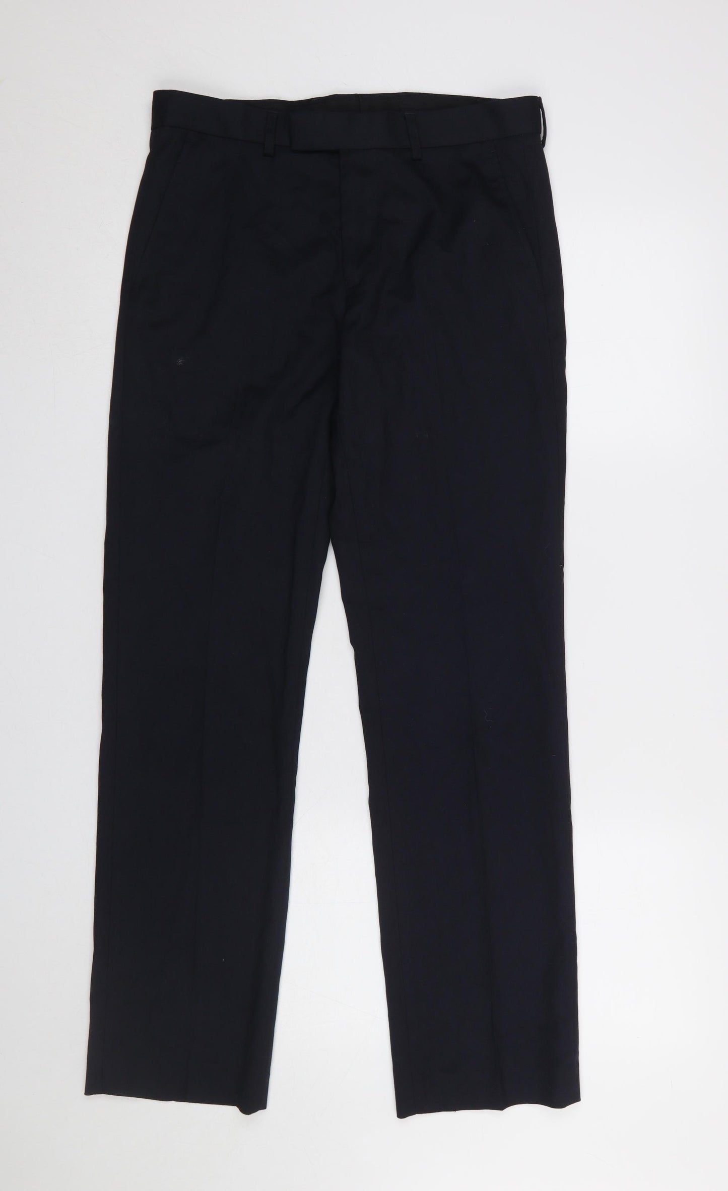 Dunnes Stores Men's Navy Dress Pants 28W 31L Regular Fit Straight Leg